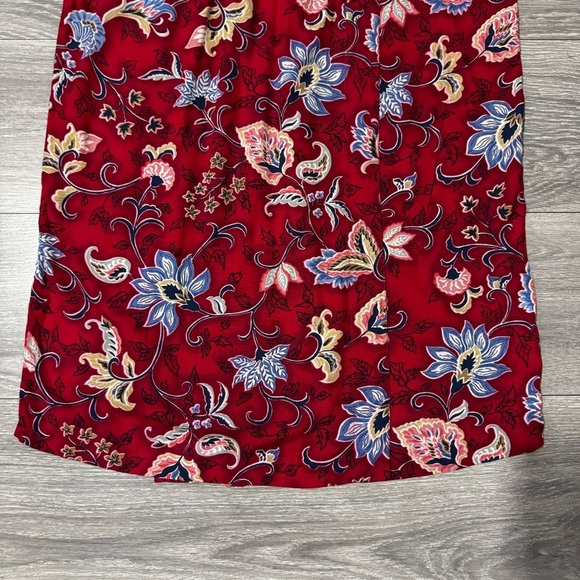 Vintage Stonebridge Women Floral Summer Bohemian Wrap Skirt Sz 8 MISSING BUTTON - Picture 8 of 15